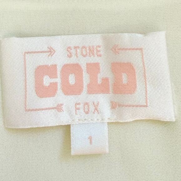 Stone Cold Fox 100% Silk Sage Beverly Blouse Size 1 Bell Sleeve Feminine Chic‎ - Picture 6 of 12